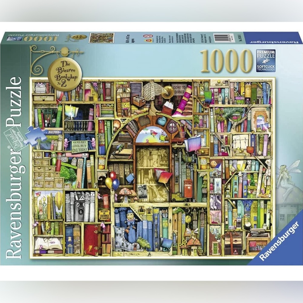 Ravensburger Bizarre Bookshop 2 1000 Piece Softclick Jigsaw Puzzle Adults NIB